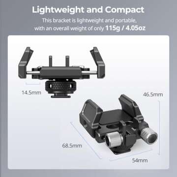 SMALLRIG SSD Mount Bracket SSD Holder for Samsung T5 SSD, for SanDisk SSD, Compatible Cage for BMPCC...