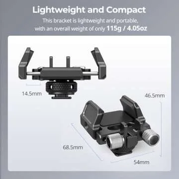 SMALLRIG SSD Mount Bracket SSD Holder for Samsung T5 SSD, for SanDisk SSD, Compatible Cage for BMPCC...