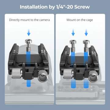 SMALLRIG SSD Mount Bracket SSD Holder for Samsung T5 SSD, for SanDisk SSD, Compatible Cage for BMPCC 4K & 6K, for Z Cam E2 & for Sigma fp, Compatible with iPhone 15 Pro Max Phone Cage