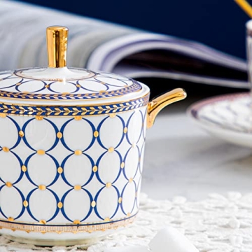 Elegant CwlwGO 15-Piece Porcelain Tea Service Set