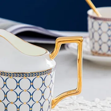 Elegant CwlwGO 15-Piece Porcelain Tea Service Set