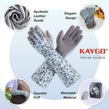 KAYGO Women Gardening Gloves Long Sleeve - Perfect Gift for Gardeners