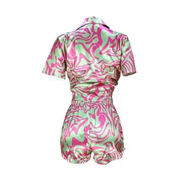 Stylish Women 2 Piece Floral Short Set for Summer Fun