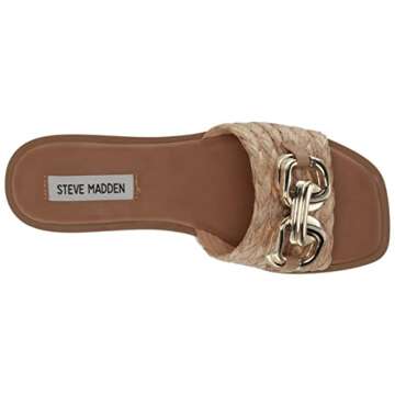 Steve Madden Women's Gene Sandal in Raffia for Comfort