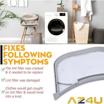 Dryer Lint Filter Screen Trap Replaces For LG DLE3400W DLE3500W DLE3170W DLE2701V DLE3050W DLE3180W DLE3360W DLE3400 DLE3075W DLE317DW DLE2601W DLE2601R DLE4970W DLE3600V DLE3300W DLEX3370 DLEX3250R