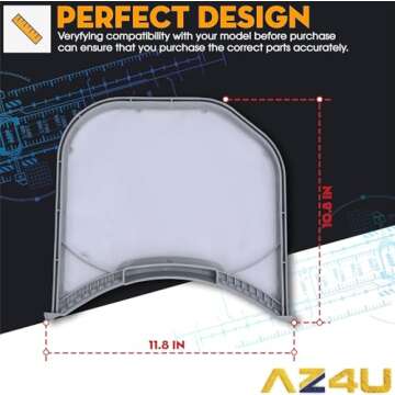 Dryer Lint Filter Screen Trap Replaces For LG DLE3400W DLE3500W DLE3170W DLE2701V DLE3050W DLE3180W DLE3360W DLE3400 DLE3075W DLE317DW DLE2601W DLE2601R DLE4970W DLE3600V DLE3300W DLEX3370 DLEX3250R