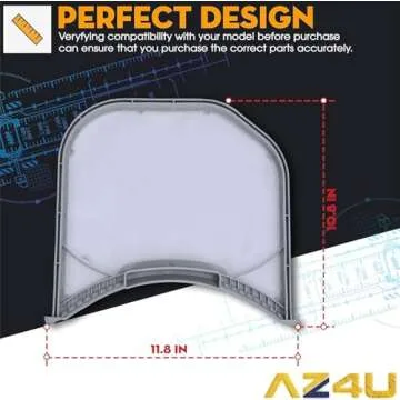 Dryer Lint Filter Screen Trap Replaces For LG DLE3400W DLE3500W DLE3170W DLE2701V DLE3050W DLE3180W DLE3360W DLE3400 DLE3075W DLE317DW DLE2601W DLE2601R DLE4970W DLE3600V DLE3300W DLEX3370 DLEX3250R
