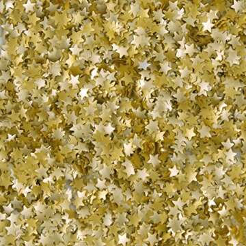 Wilton Edible Accents Gold Stars - Add an Edible Glimmering Touch to Your Cookies, Cakes and Cupcakes, Sprinkle In Drinks for a Dazzling Surprise, 0.04-oz