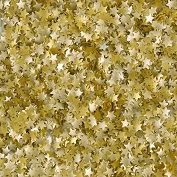 Wilton Edible Accents Gold Stars - Add an Edible Glimmering Touch to Your Cookies, Cakes and Cupcakes, Sprinkle In Drinks for a Dazzling Surprise, 0.04-oz