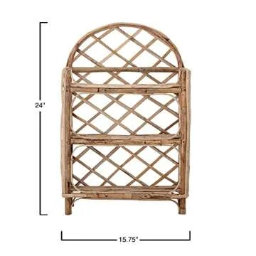 Stylish Bloomingville Rattan 3-Tier Wall Shelf for Decor