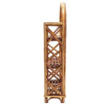 Bloomingville Boho Arched Woven Rattan 3-Tier Wall Shelf, Natural
