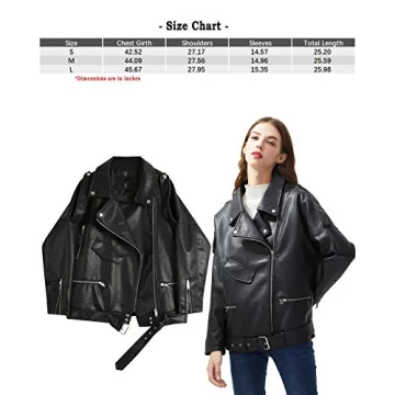 LY VAREY LIN Women's Faux Leather Motor Jacket