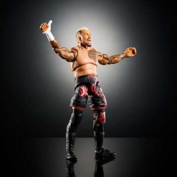 Mattel WWE Ultimate Edition Action Figure & Accessories, 6-inch Solo Sikoa Collectible Set, Swappable Heads & Hands, 30 Articulation Points​​