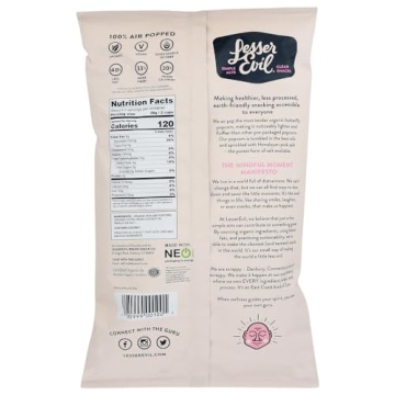 Lesser Evil Buddha Bowl Organic Popcorn Himalayan Pink Salt