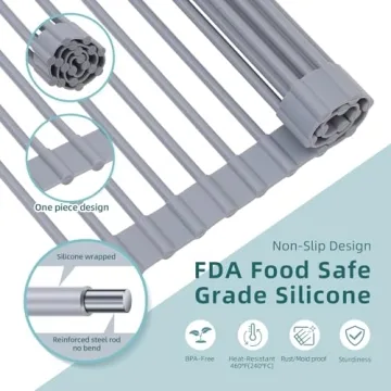 Ohuhu Roll Up Dish Drying Rack Over The Sink Solutions