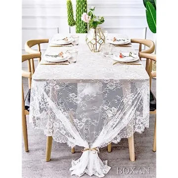 Gorgeous White Lace Tablecloth - Vintage Charm for Events