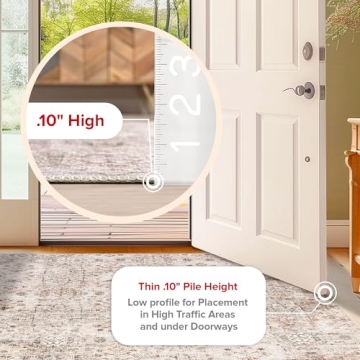 nuLOOM 8x10 Washable Area Rug with Waterproof Protection