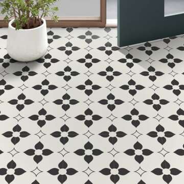 MORCART Peel and Stick Water-Resistant Floor Tiles