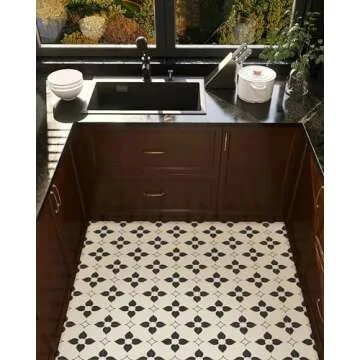 MORCART Peel and Stick Water-Resistant Floor Tiles