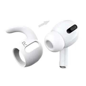 Proof Labs 3 Pairs for AirPods Pro 1st Gen Ear Hooks Covers [Added Storage Pouch] Accessories Compatible with Apple AirPods Pro Generation 1 (White)