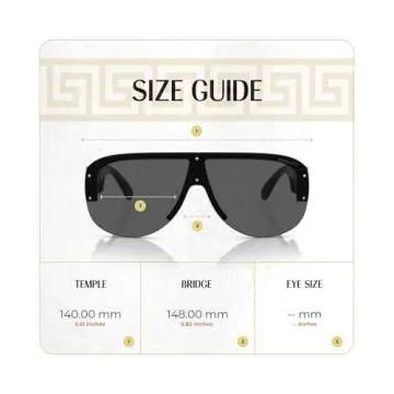 Versace VE4391 GB1/87 48MM Black/Dark Grey Shield Sunglasses for Men + BUNDLE With Designer iWear Eyewear Kit