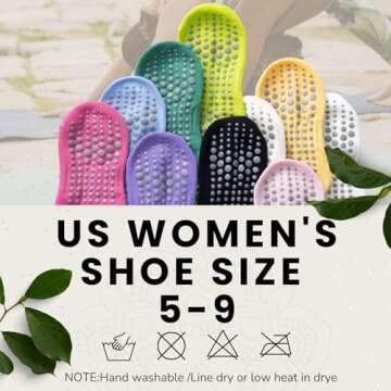 Soxbang 3/6 Pairs Pilates Socks with Grips,Yoga Socks Barre Socks Non Slip Socks Embroidery for Barre Ballet Barefoot Workout (3Pairs-Cream)