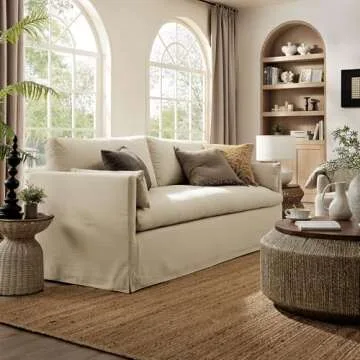 Modway Wellfleet 85" Luxe Slipcovered Sofa for Modern Living