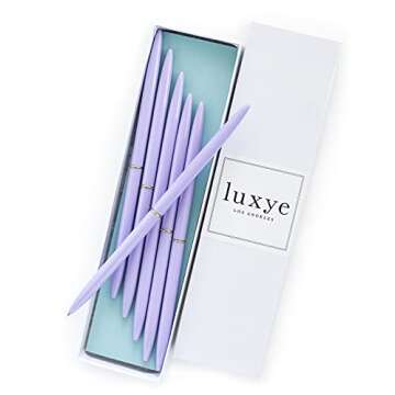 Gold Pens 6 Piece Pen Set – Luxury Ballpoint Pens in Glossy White Gift Box – Professional Thank ...