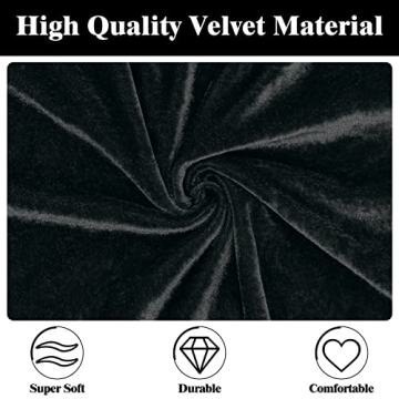 Sarfel Black Velvet Hooded Cloak for Costumes