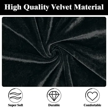 Sarfel Black Velvet Hooded Cloak for Costumes