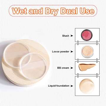 2PCS Silicone Air Cushion Powder Puff Transparent Cosmetic Blender, Easy to Clean and Apply Makeup Wet and Dry Use with Environmentally Material High Elastic Cosmetic Tool for Women Girls