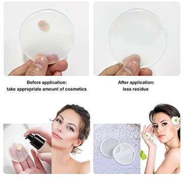 2PCS Silicone Air Cushion Powder Puff Transparent Cosmetic Blender, Easy to Clean and Apply Makeup Wet and Dry Use with Environmentally Material High Elastic Cosmetic Tool for Women Girls