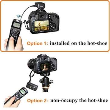 Pixel LCD Wireless Shutter Release Remote Control TW283-DC0 Compatible with Nikon Z8 Z9 D3 D810A D3s D4 D5 D6 D800 D850 D800E D810A D810 D700 D500 D300 D300s D200 F100 F90 F90X F6 F5 N90s D1X D2H