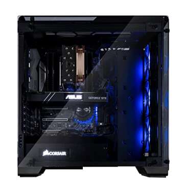 Corsair Crystal 570X RGB Mid-Tower Case, 3 RGB Fans, Tempered Glass - Black