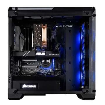 Corsair Crystal 570X RGB Mid-Tower Case, 3 RGB Fans, Tempered Glass - Black