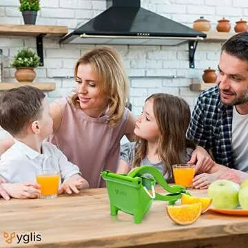 Yglis Manual Juicer - Fruit Juice Squeezer - Easy Manual Handheld Fruit Juicer – Heavy Duty, Large Capacity, Portable Citrus Press - Citrus, Fruit Juice Squeezer
