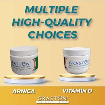 Graston Technique Arnica Soft Tissue Emollient - 4oz Jar Pro-Grade Therapy Cream for IASTM, Massage, Pain Relief, and Recovery, 1-Pack