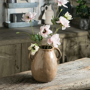 Tanvecle Brown Ceramic Vase for Elegant Home Decor