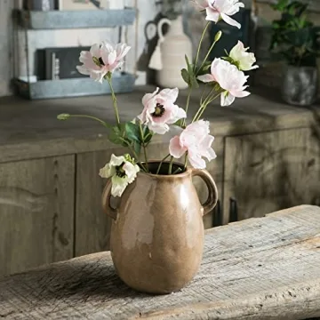 Tanvecle Brown Ceramic Vase for Elegant Home Decor