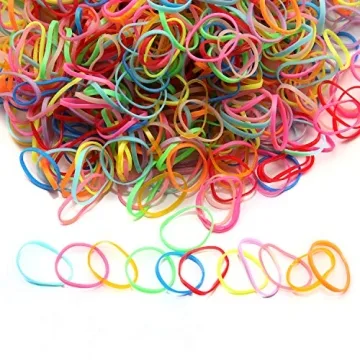 Hoyols 1500 pcs Multi-Color Baby Hair Ties Rubber Bands