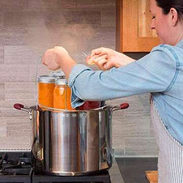 BYE FINGER BURN Canning Jar Lifter, Wonderful Canning Supplies! Canning Rack, Canning Tongs, Silicon...