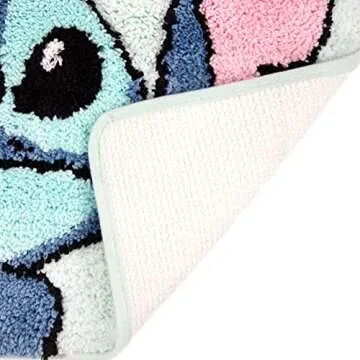 Jay Franco Disney Lilo & Stitch Floral Fun Tufted Polyester Bath Rug, Kids Bath (Official Disney Product)
