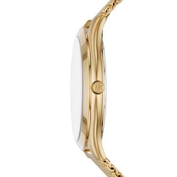 Michael Kors Slim Runway Three-Hand Gold-Tone Stainless Steel Mesh Men's Watch (Model: MK8625)