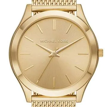 Stylish Michael Kors Slim Runway Gold-Tone Men's Watch