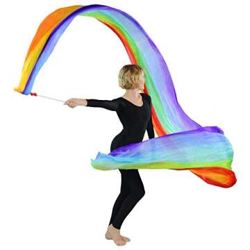 Danzcue Silk Flower Dance Streamer for Stunning Moves