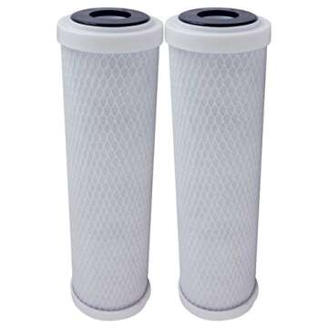 2 Pack Flow-Pur 8 Carbon Block Filter Compatible Cartridge WCBCS-975-RV by American Water Solutions