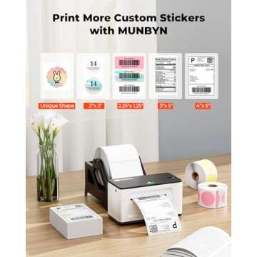 MUNBYN Bluetooth 4x6 Thermal Label Printer for Businesses