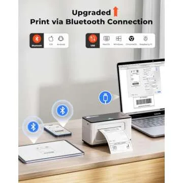MUNBYN Bluetooth 4x6 Thermal Label Printer for Businesses
