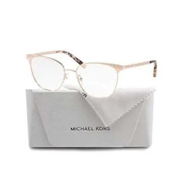 Michael Kors MK3018 NAO 1194 54M Rose Gold-Tone Square Eyeglasses For Women+ BUNDLE With Designer iWear Kit Care Kit