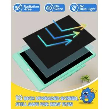 TEKFUN Kids Toys 10Inch LCD Writing Tablet, Mess Free Coloring Doodle Board, Drawing Pad for Kids Games Educational Toys for Ages 3-10 Girls Boys (Green)